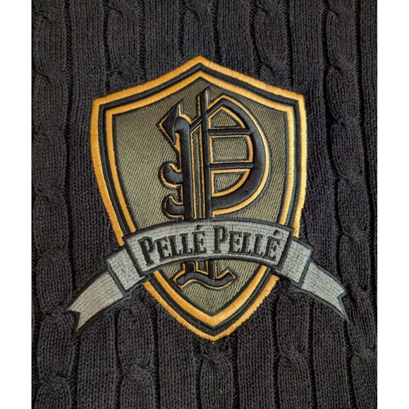 Pelle Pelle Sweater Mens Large Turtleneck Ramie Vintage Y2K Marc Buchanan - Picture 4 of 12